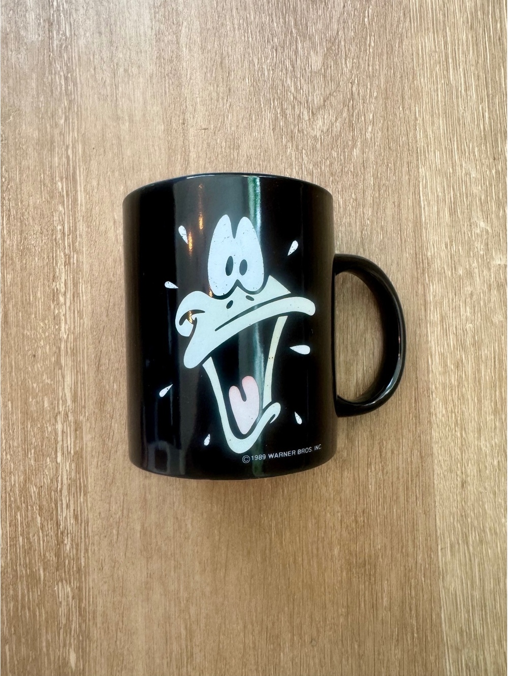 1989 Warner Bros. Black Daffy Duck Coffee Mug